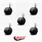 Service Caster 2'' Chair Casters Nylon Hooded Twin Wheel 7/16'' Grip Ring Stem, 5PK SCC-GR02S50-NYS-716-5 - alternate 2